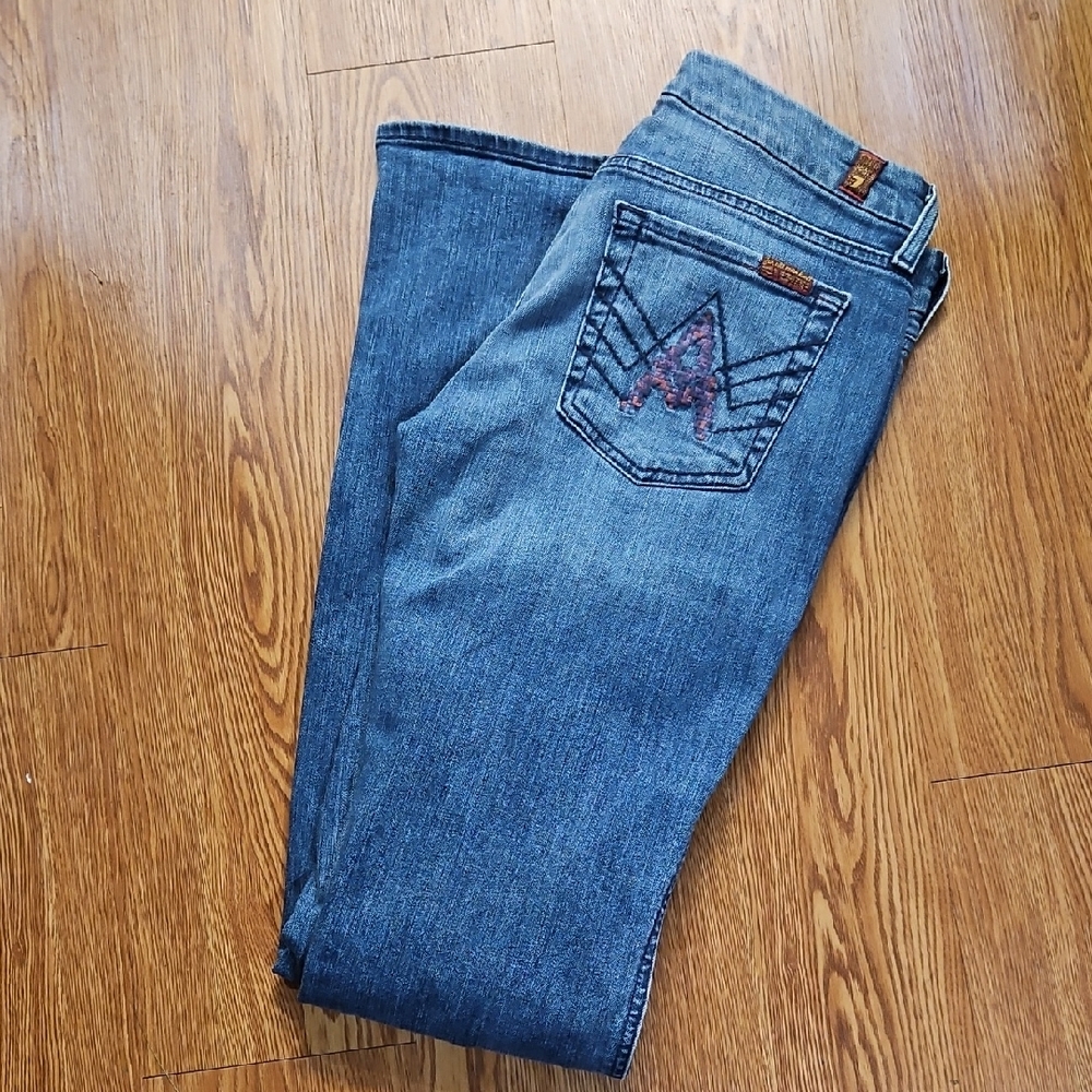 7 For All Mankind A Pocket Low-rise Boot Cut Jeans